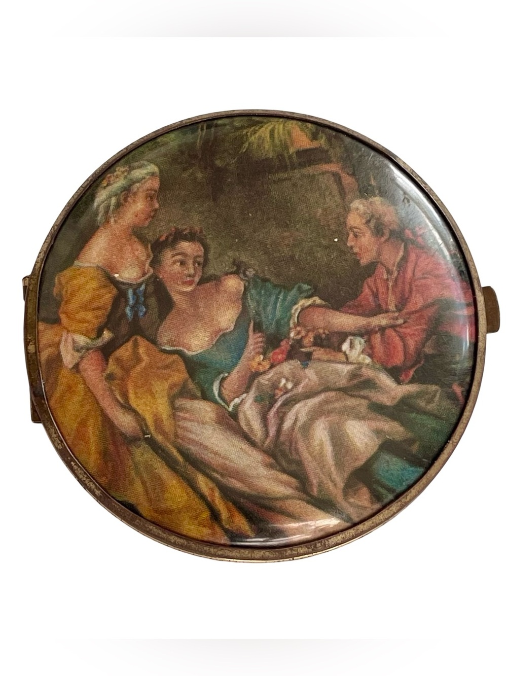 Mid-Century West German Powder Compact With Double Mirrors